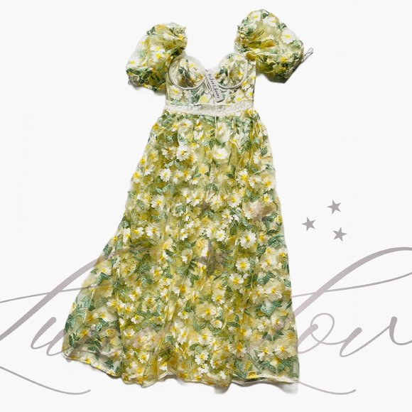 FOR LOVE & LEMONS Carson Midi Daisy Dress (size XS, S & M) NWT - Picture 4 of 13